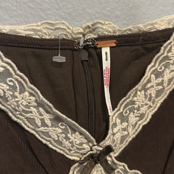 NWOT Tennley Corduroy Mini Dress - Chocolate Torte Combo - Picture 4 of 6